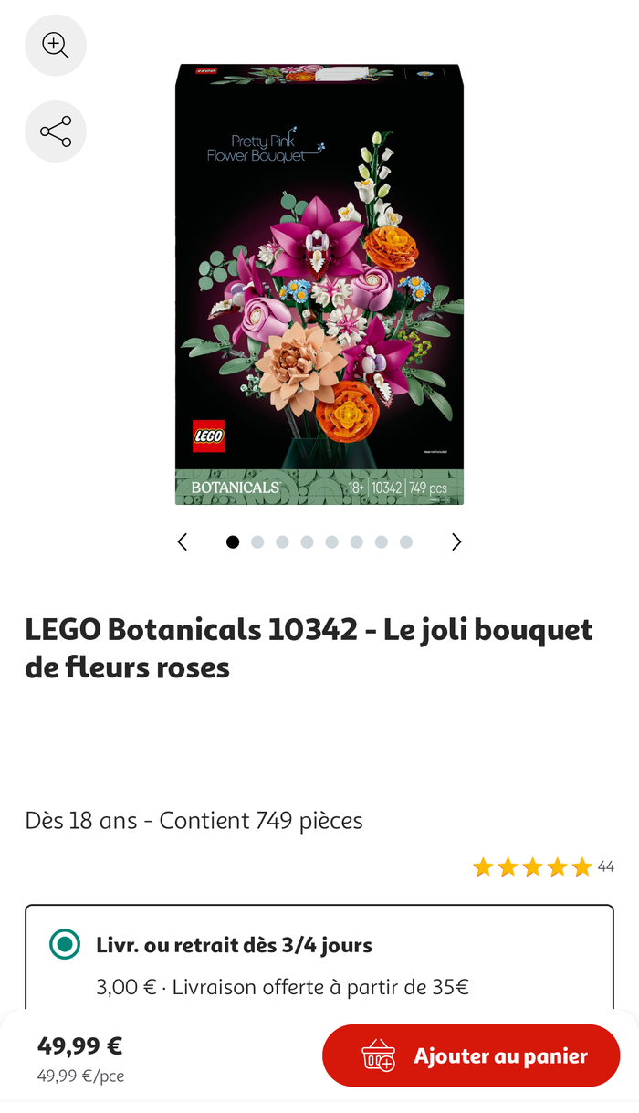Lego pretty pink flower bouquet botanical - photo numéro 3