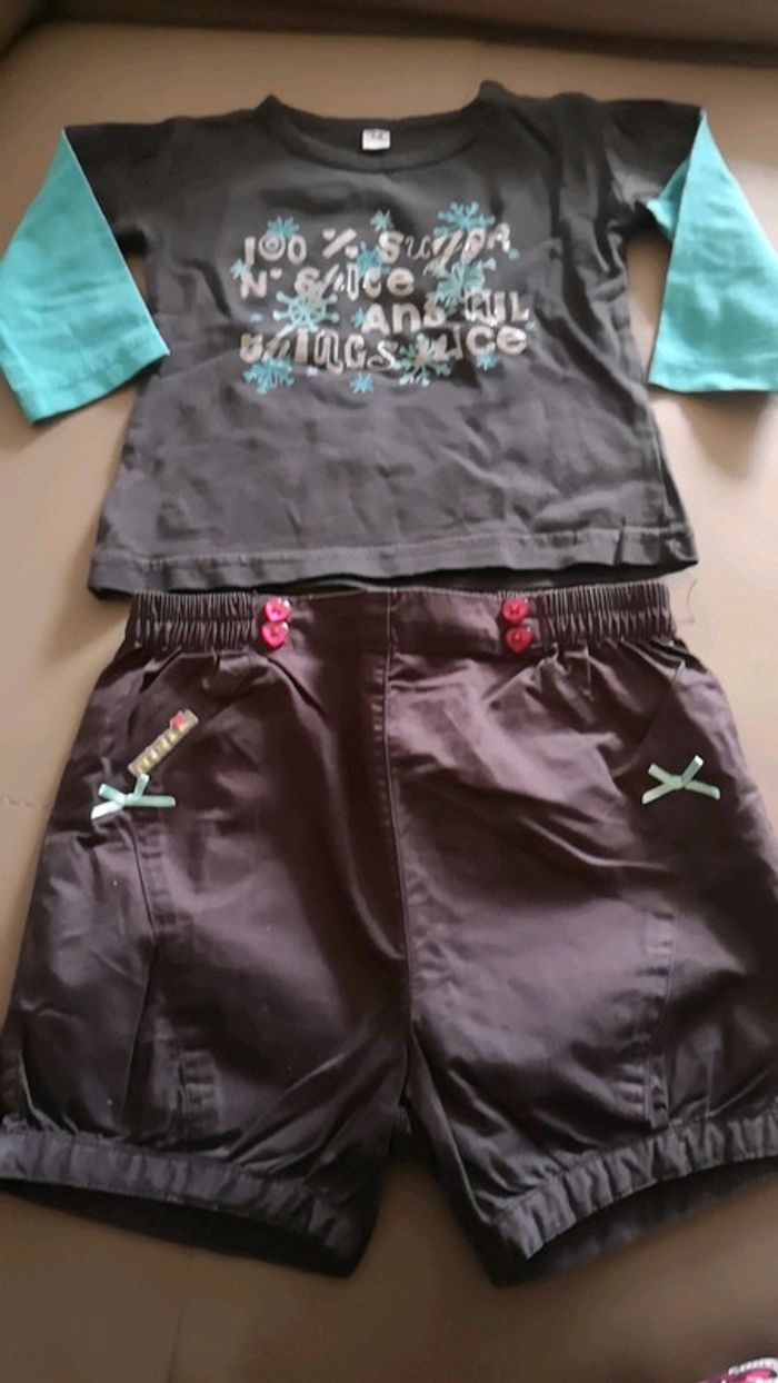 T shirt 12 mois short 18 mois - photo numéro 2