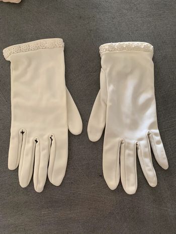 Paire de gants broderies fleurs Vintage TS