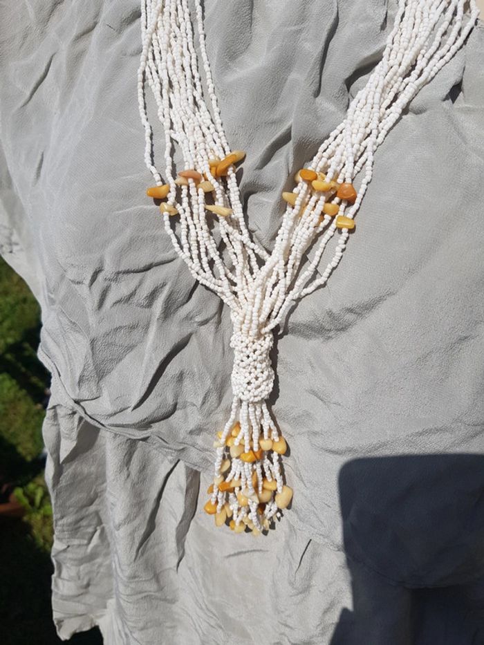 Grand Collier Perles Vintage - photo numéro 2