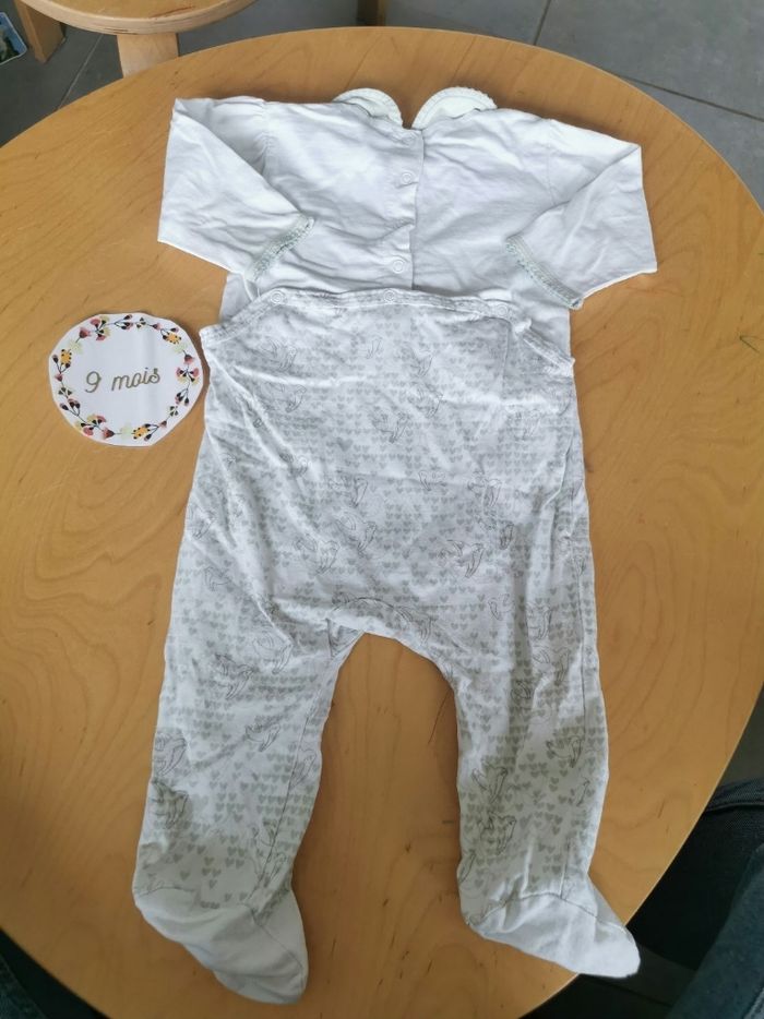 Pyjama leger bébé fille 9mois kitchoun bon etat - photo numéro 4