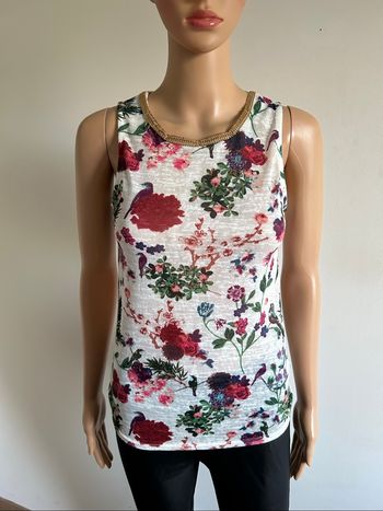 Débardeur fleuri neuf sans manches Morgan taille XS (valeur 29€)