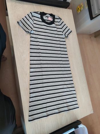 Robe moulante grise rayé Pimkie 14 ans