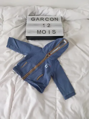 Gilet zippée garçon 12 mois obaibi
