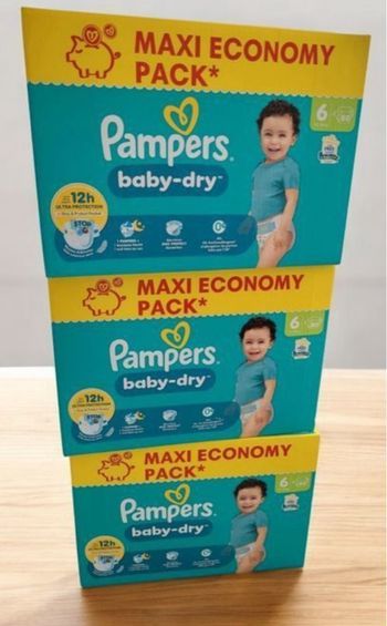 Lot de 3 couche Pampers taille 6