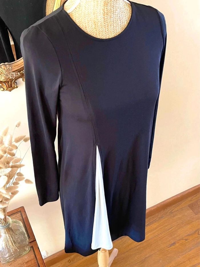 Robe Noire à Manches Longues style patineuse - Zara - Taille M - photo numéro 3