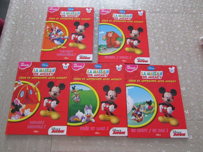 Lot de 5 livres Disney La Maison de Mickey "Les opposés" Tomes 17 à 21