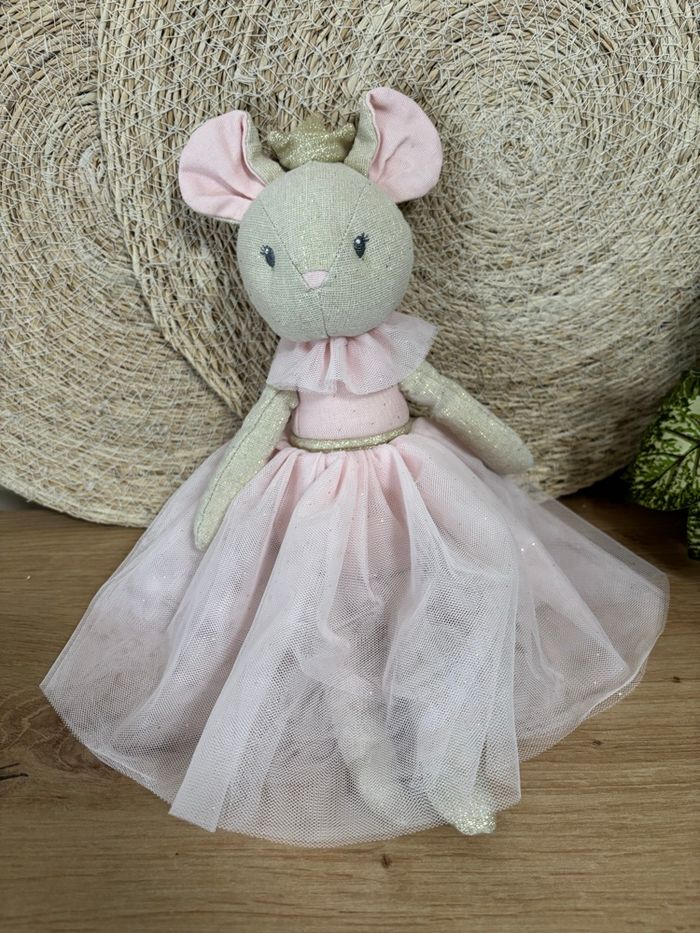 Doudou souris rose ballerine robe tulle nicotoy - photo numéro 4