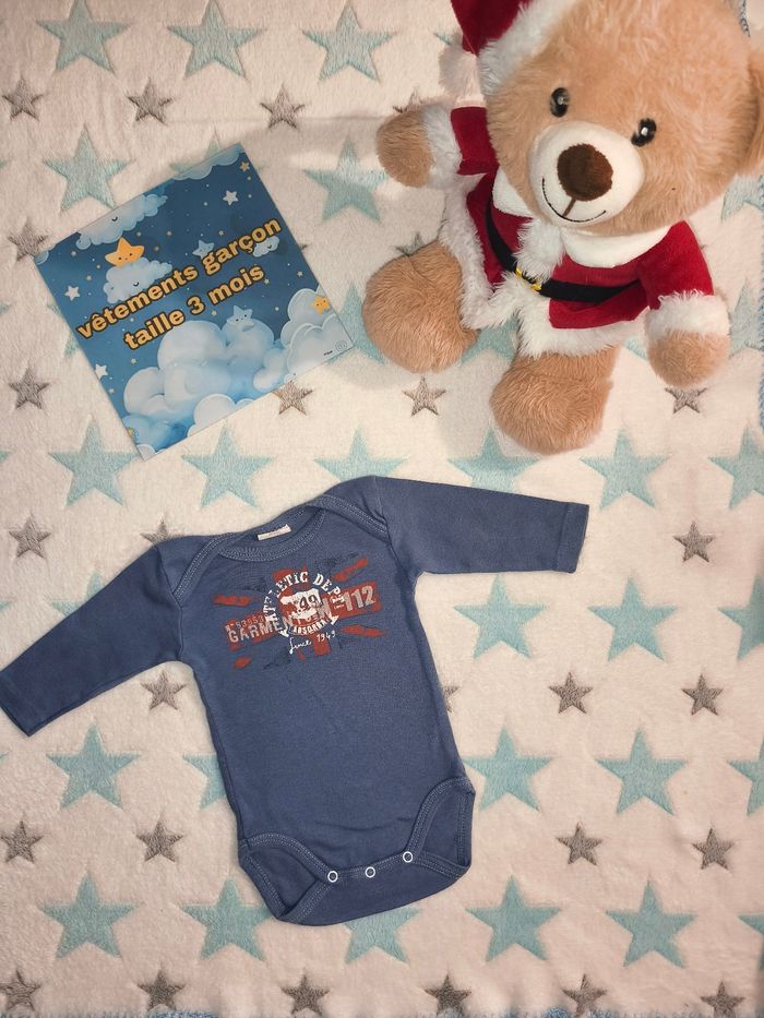 Bodie manches longues Absorba bleu taille 3 mois