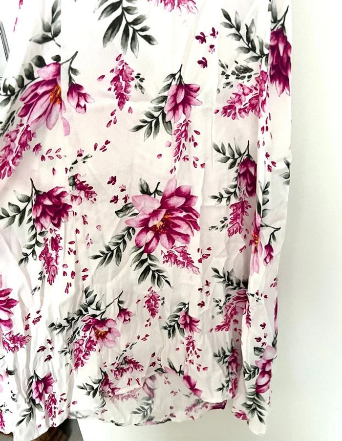 Robe longue à fleurs roses à dos nu et noeud dans le dos Forever 21 taille S - photo numéro 4