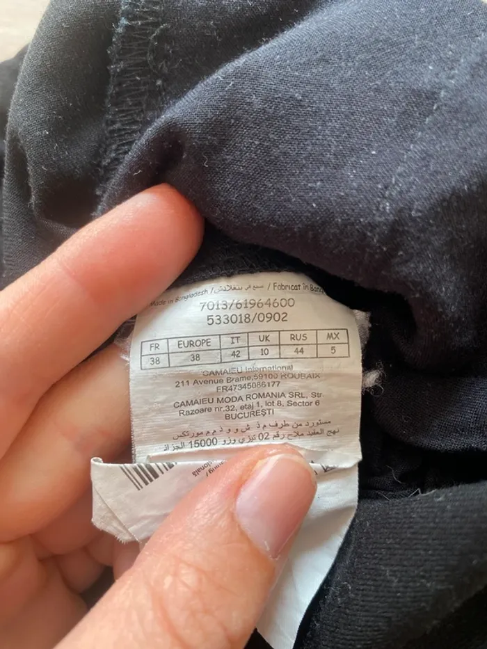 Pantalon style paperbag avec ceinture à nouer Camaïeu - Taille 38 - photo numéro 4