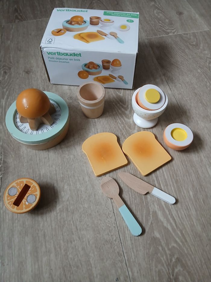 Jouet set petit déjeuner en bois vertbaudet - photo numéro 3