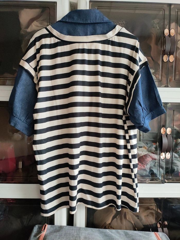 Chemise manches courtes faux deux pièces - photo numéro 2