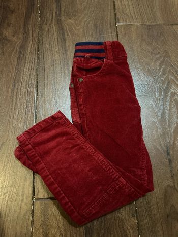 Pantalon en velours rouge sergent major 3 ans