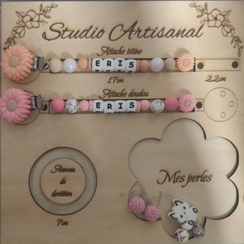 Attache tétine personnalisée 🌸fleurs🌸