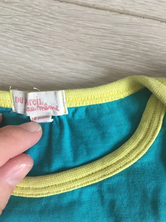 Ensemble short t-shirt en éponge 18 mois DPM - photo numéro 3