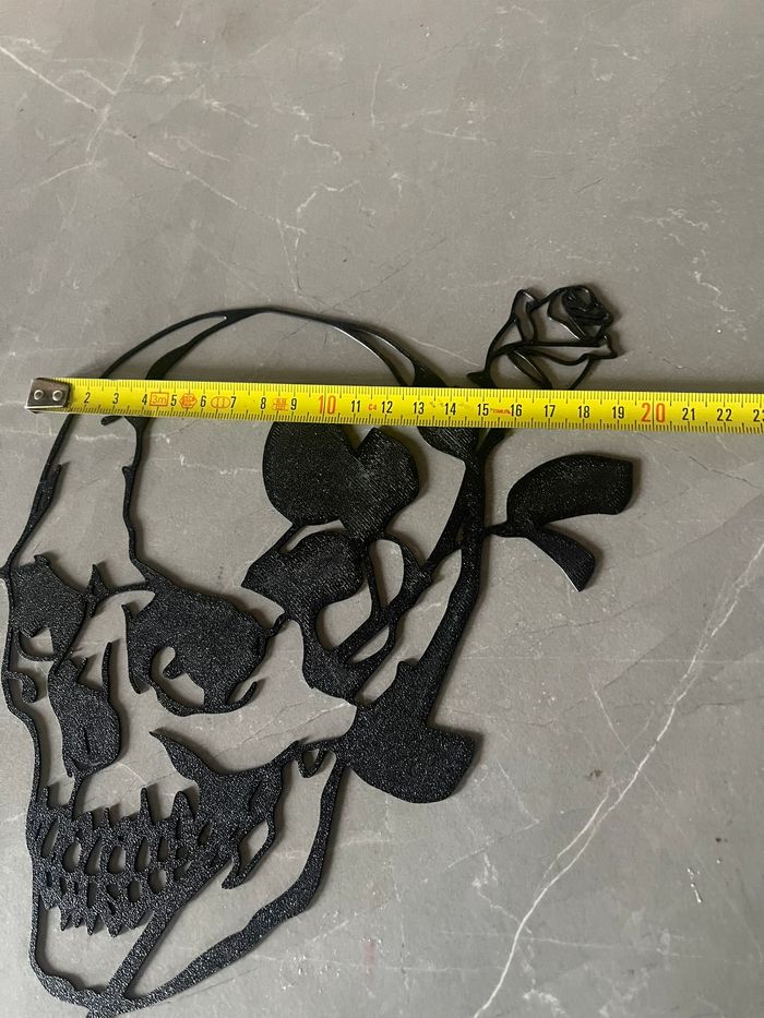 Art Mural - Tete de Mort Fleur - photo numéro 3