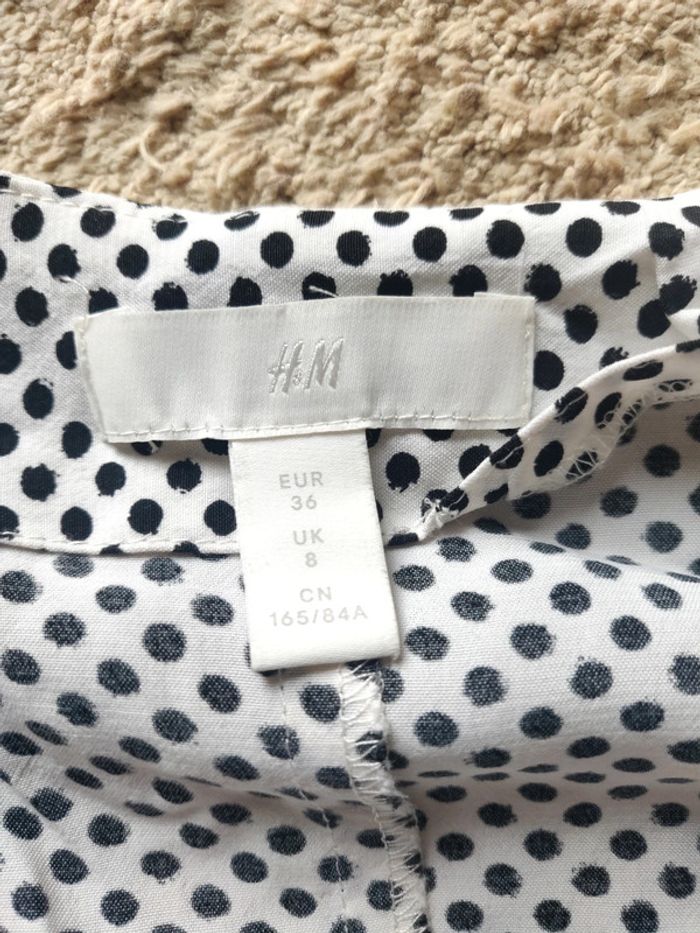 Robe blanche à pois noir H&M neuve - photo numéro 12