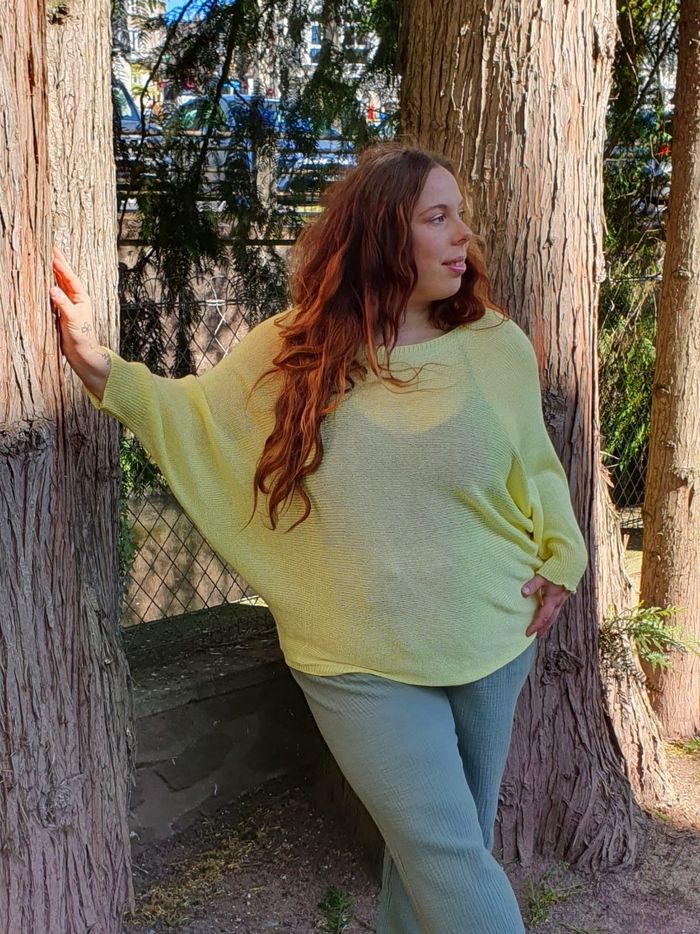 Pull fin ajouré Patras jaune
TU