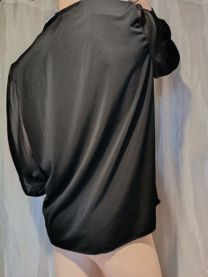 tunique noir rouge Anna Louxa 480*Spécial FETE* réf R460 S1 - photo numéro 2