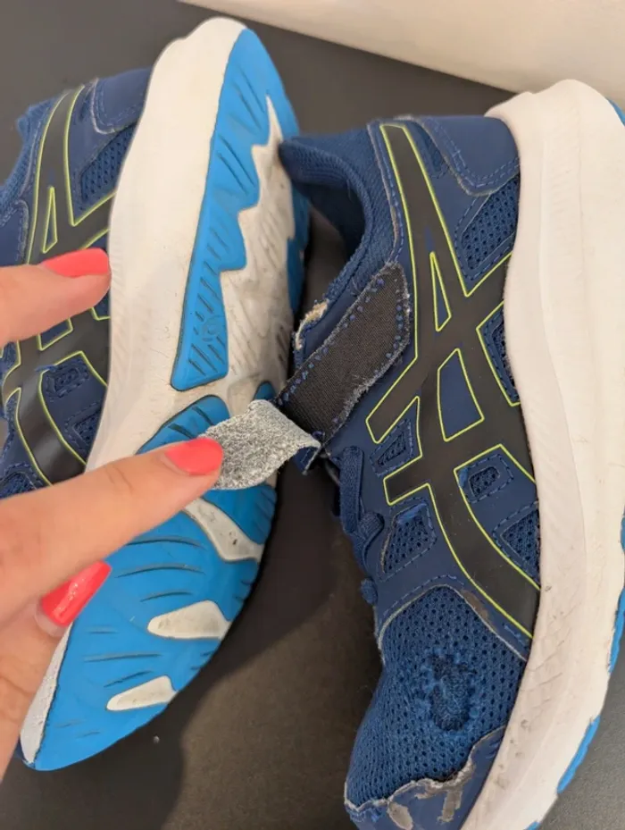 Basket bleu Asics - Taille : 32,5 - photo numéro 4