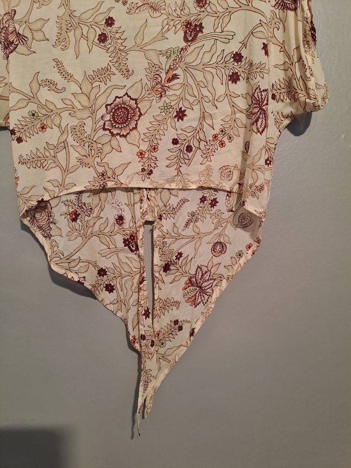 Chemisier femme beige à motifs - Marque PSG - Taille 36 - Très bon état. - photo numéro 9