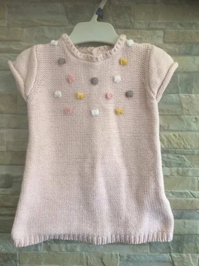 Robe laine rose Kiabi 3M