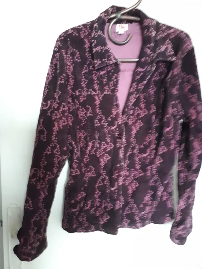 Veste velours bordeaux imprimé 4