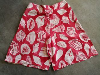 Short long rouge et blanc Taille 36 Fait par une couturière
