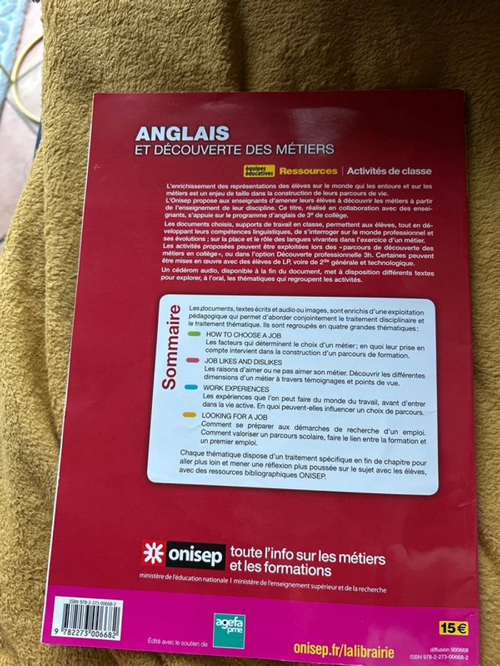 Livre Onisep anglais - photo numéro 2