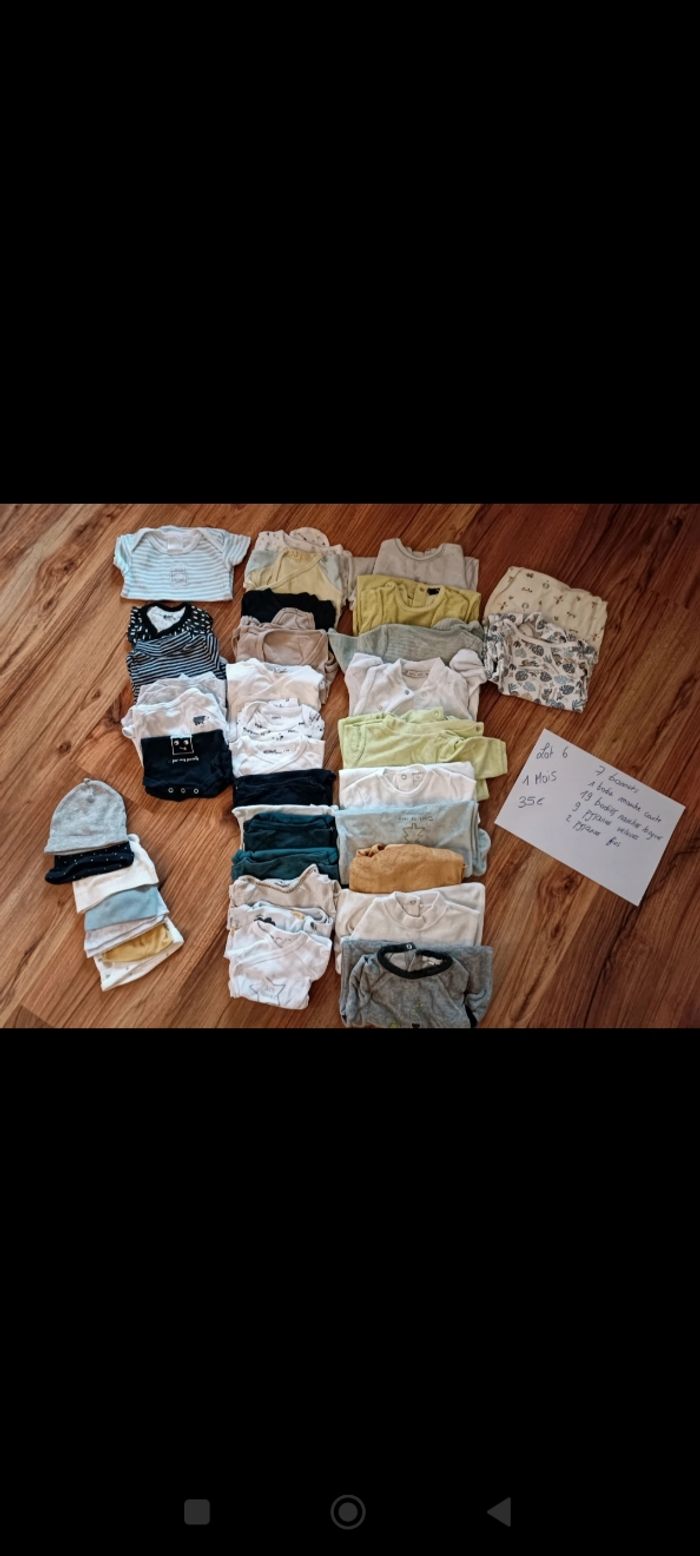 Lot de vêtements 1 mois