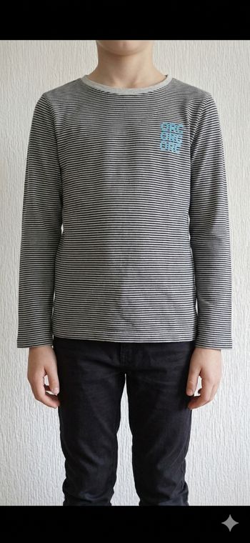 T-shirt manches longues Orchestra - Rayé Noir/Gris - 8 ans (128 cm )