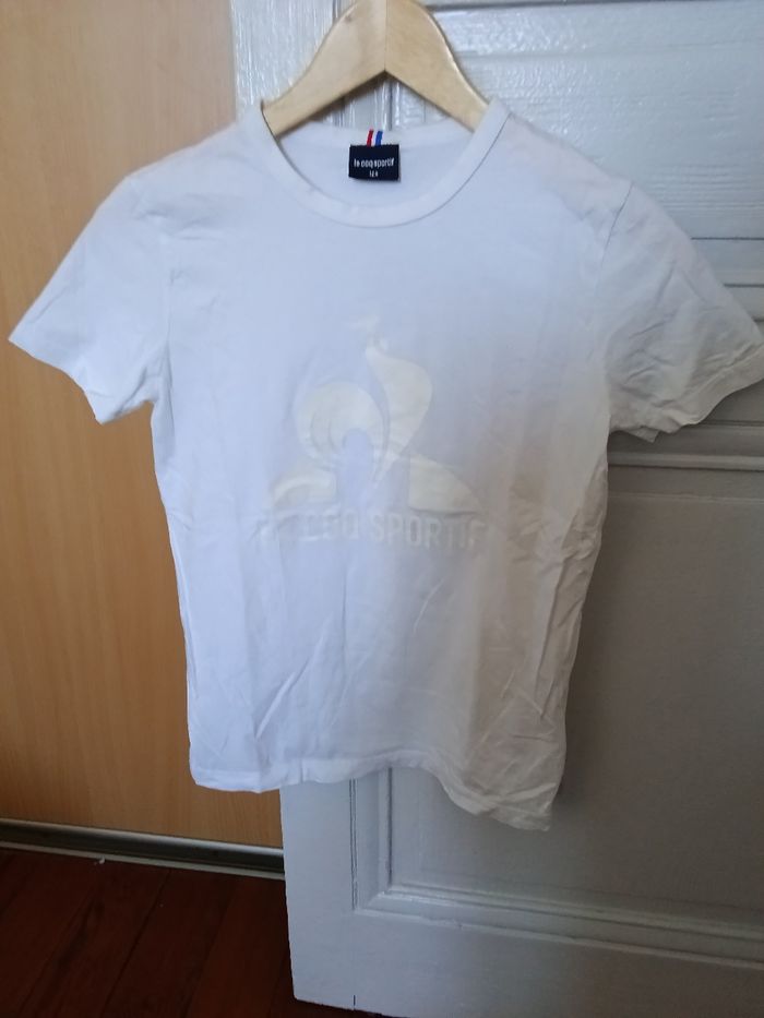 Tee-shirt le coq sportif blanc et écru