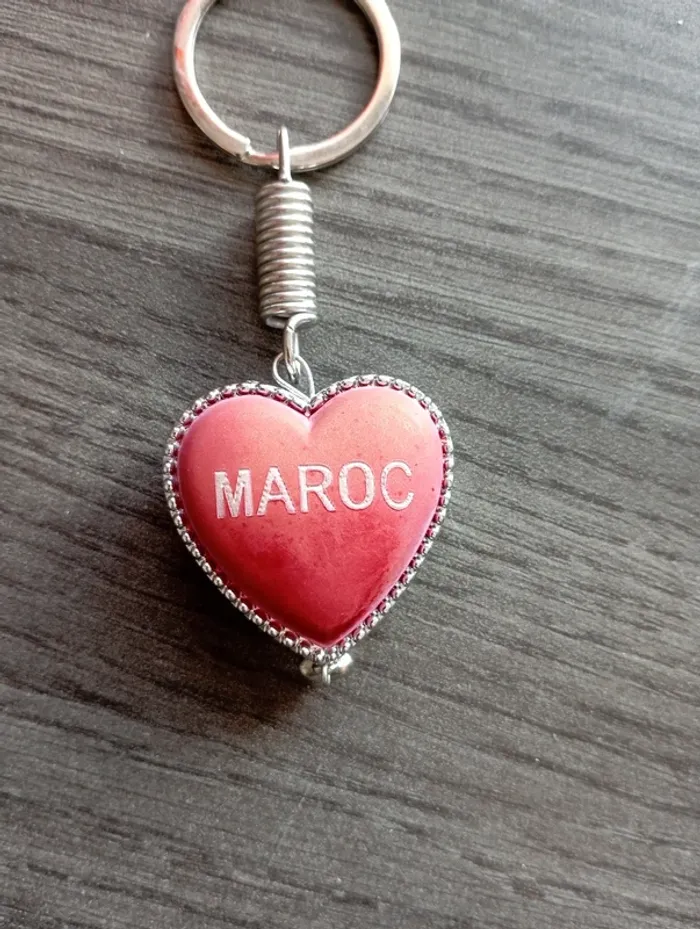 Porte clés Maroc coeur décoloré - photo numéro 3