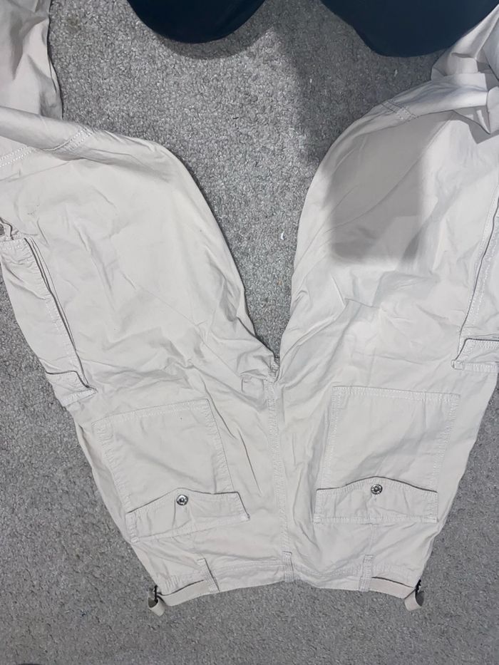 Pantalon cargo crème