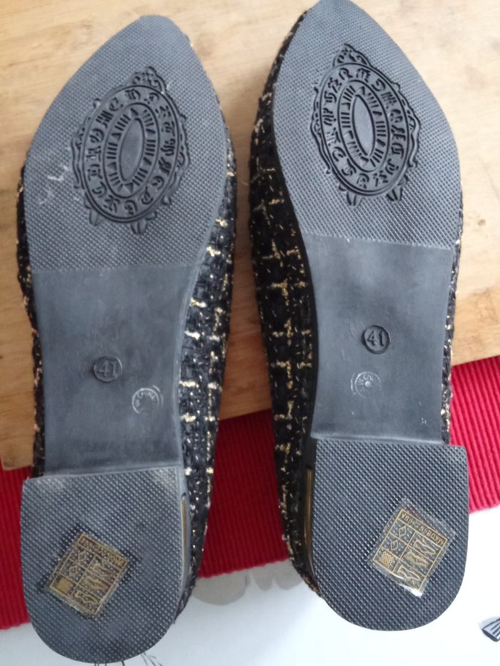 Chaussure femme élégante noire et dorée - photo numéro 3