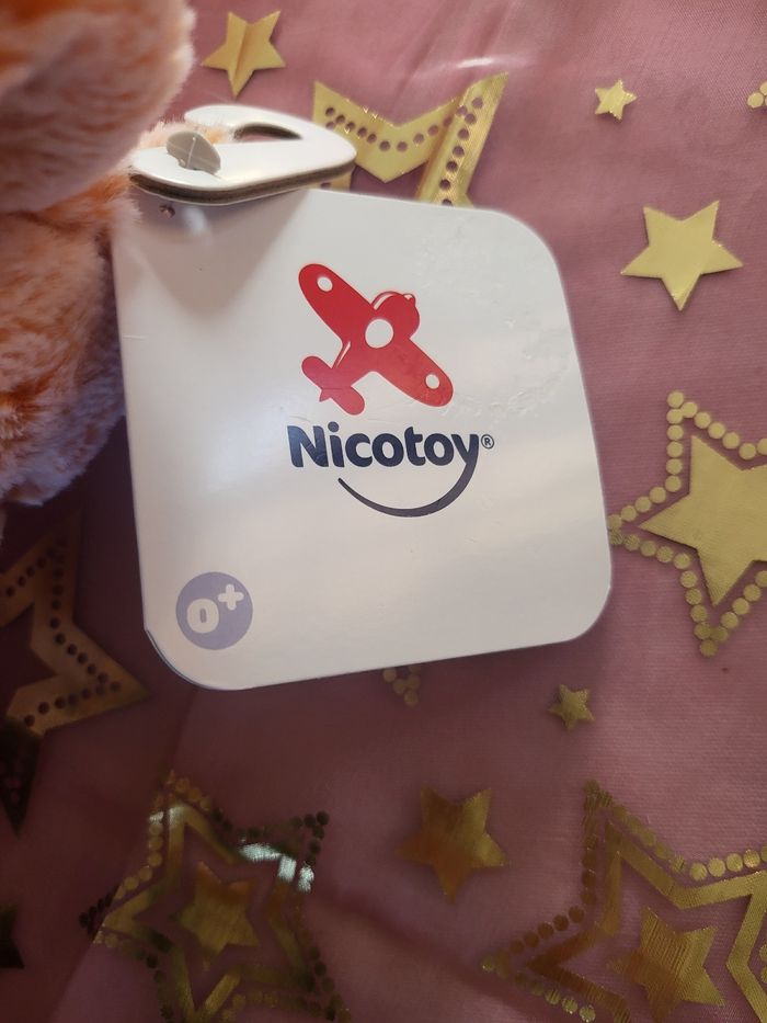 Peluche chien 🐕 velours orange clair ni - photo numéro 7