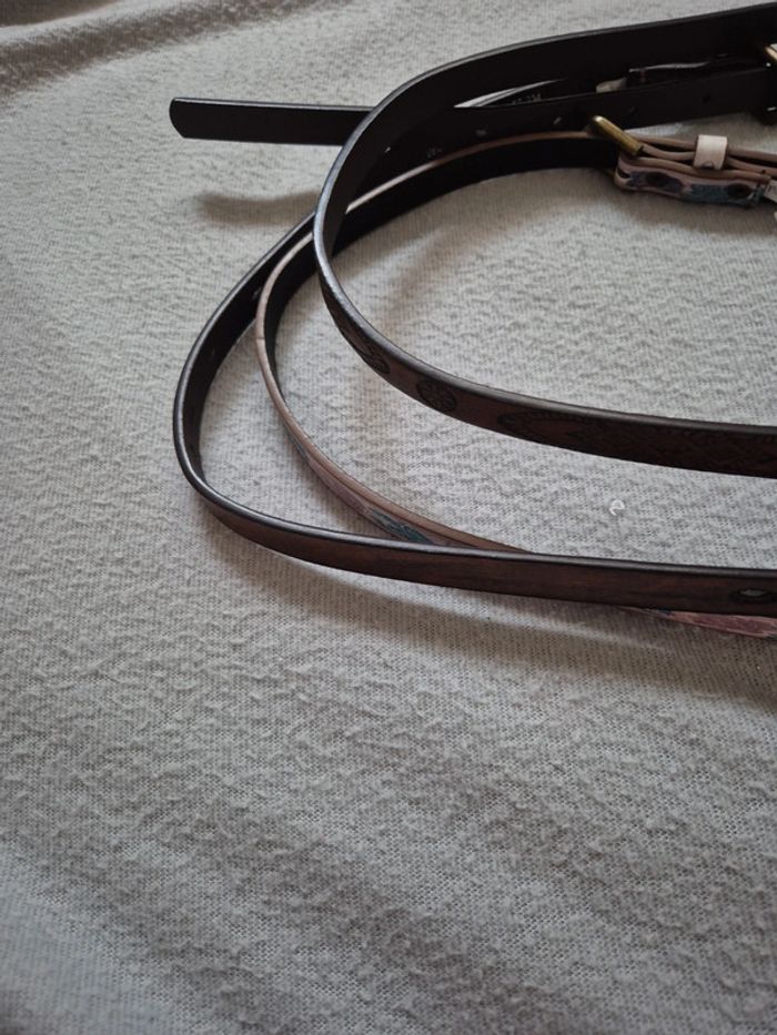 Lot de 3 ceintures fines 85 cm - photo numéro 2