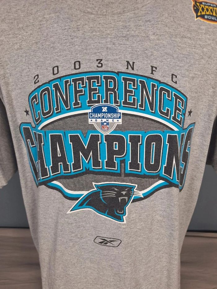 tee shirt imprimé vintage nfl carolina panthers/ homme noir / Taille L (446) - photo numéro 3