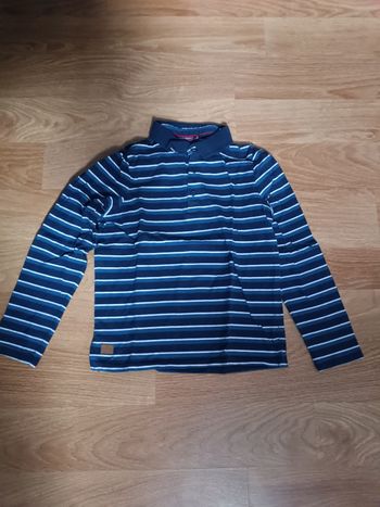 Polo bleu manches longues Sergent major 8 ans
