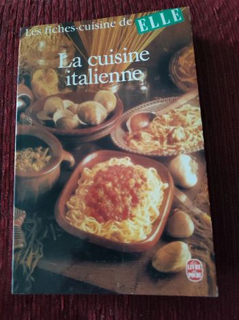 Livre de cuisine "La cuisine italienne" les fiches-cuisine de ELLE