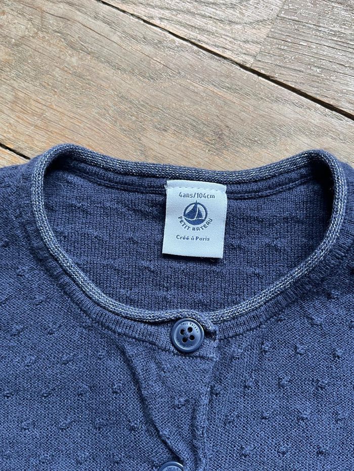 Gilet marine Petit Bateau 4 ans - photo numéro 3