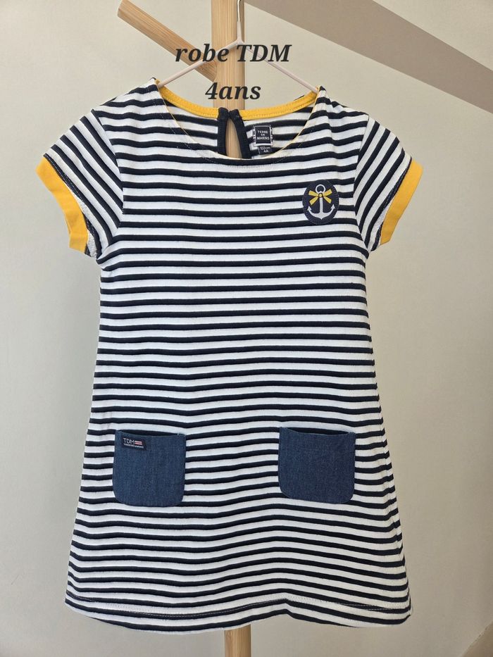 Robe été Tdm 4 ans fille marinière