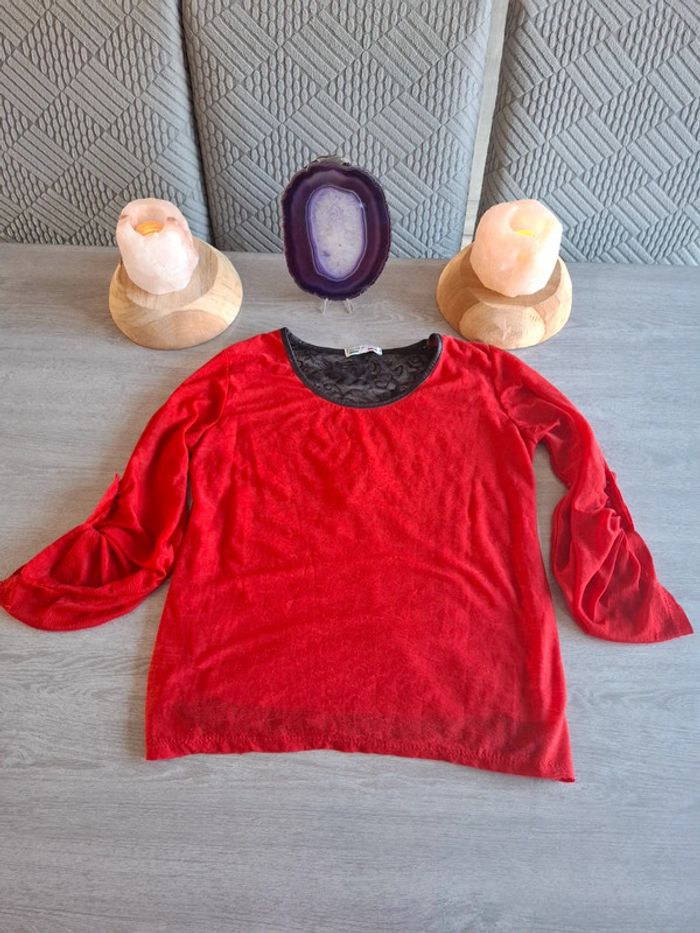 T-shirt top rouge 38