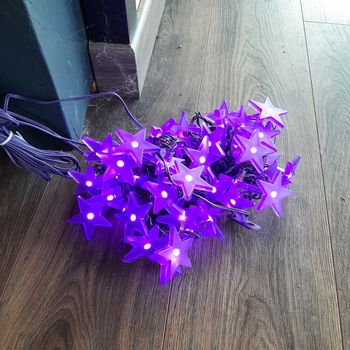 Guirlande Ikea étoiles violettes