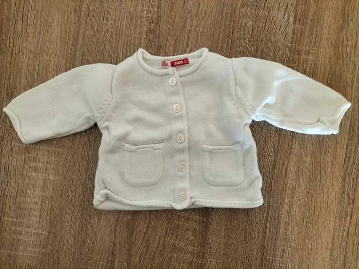 Gilet blanc 3 mois