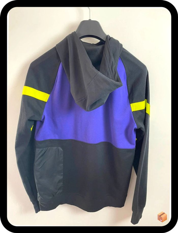 🧥 Sweat demi-zip à capuche Nike – Taille S – Violet / noir / jaune – Dry-Fit - photo numéro 2