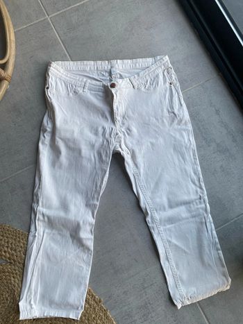 Pantacourt femme blanc