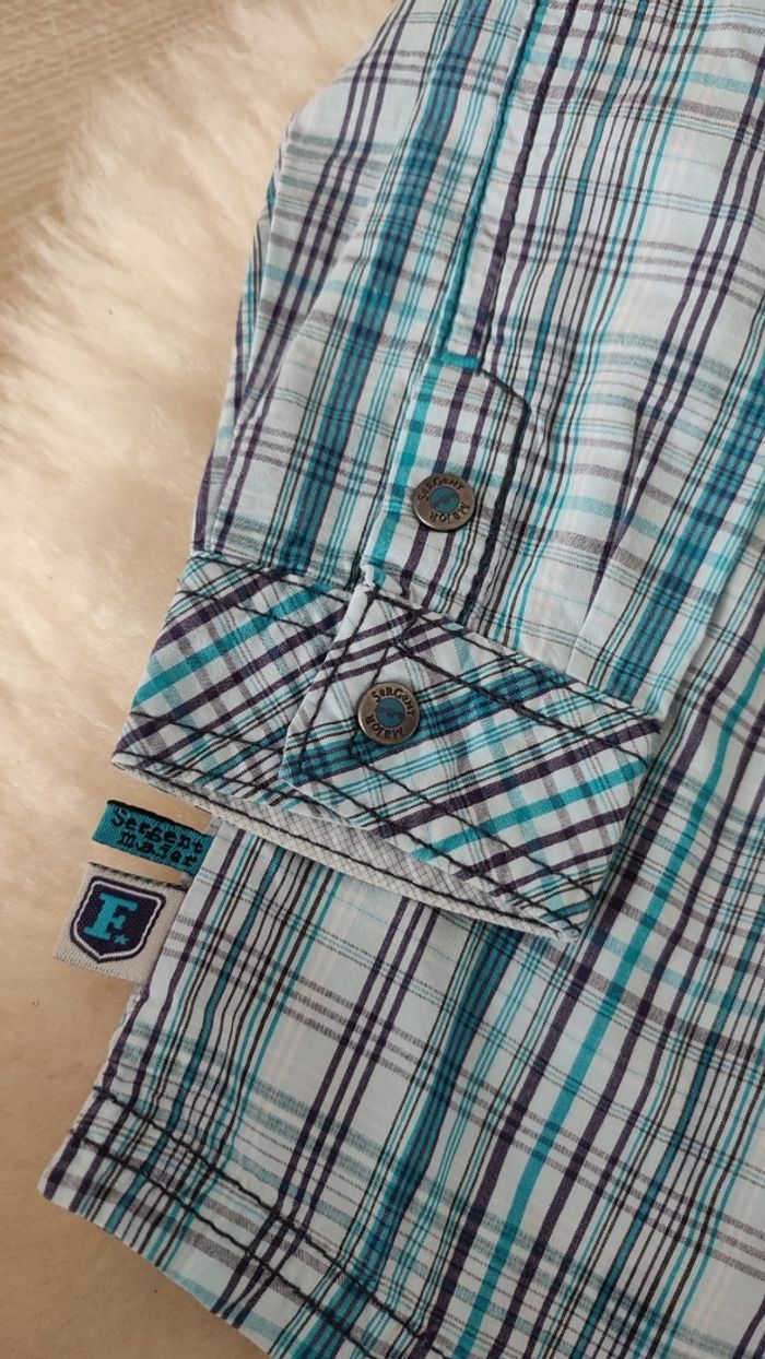 Joli chemise quadrillée beau bleu - photo numéro 6