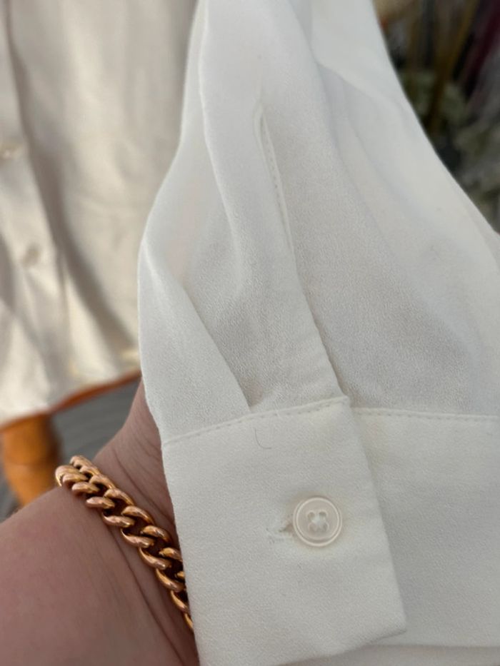 🤍 sublime chemise 100% Viscose blanche - American Vintage - - photo numéro 6